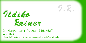 ildiko rainer business card